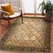 Alfombra de lana OMEGA Grenada Marco diamantes oriental 235x350 Marron Claro