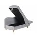 Beliani Chaise longue Terciopelo MERI Gris Claro