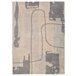 Alfombra shaggy abstracta HELIA - ATTICGO 80x150 Plateado