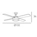 Ventilador De Techo Metal Serie Nevery Blanco