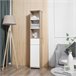 Armario Alto de Baño MDF kleankin, hogar - baño 32 Multicolor