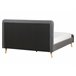 Beliani Cama con somier Poliéster RENNES II Gris Oscuro