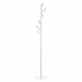 Perchero de Pie Metal, Madera Maciza HOMCOM Blanco