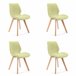 4x silla tapizada SJ.0159 Verde
