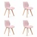4x silla tapizada SJ.0159 Rosa