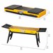 Aktive Barbacoa carbón plegable acero con bandejas laterales Amarillo