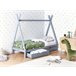 Beliani Conjunto de 2 cajones de cama Madera de pino CRONAT Gris