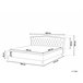 Beliani Cama con somier Piel sintética METZ 209x215 Blanco