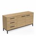 Aparador Craft 2 puertas 3 cajones Negro/ Madera