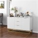 Aparador Auxiliar MDF, Metal HOMCOM, hogar - muebles de comedor 120 Blanco