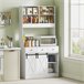 Alacena de Cocina Melamina de Madera HOMCOM, hogar - cocina Blanco
