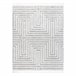 Alfombra SEVILLA Z788 laberinto griego Franjas Bereber 80x150 Blanco/ Gris
