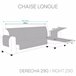 Protector Cubre Sofá Royale Chaise Longue Derecho Extra Beige