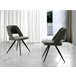 ANGEL CERDA Silla comedor tapizada tela gris Negro