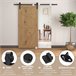 Kit de Accesorios para Puerta Corredera Acero de carbono HOMCOM 37 Negro
