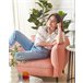 Beliani Chaise longue Bouclé CHEVANNES Beige