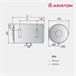 Termo eléctrico, Ariston, Blu1 Eco Horizontal, 80 litros, Clase Energetica B Blanco Brillo