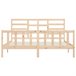 Estructura de cama de madera maciza 200x200 Blanco