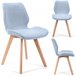 4x silla tapizada SJ.0159 Azul