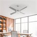 Ventilador de Techo con Luz 4 Aspas Dayron Plateado