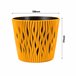 2x Maceta redonda de plastico Sandy Round Marron Claro