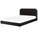 Beliani Cama Terciopelo FLAYAT 193x215 Negro