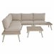 Set de jardín BIARRITZ con sofá y mesa de centro color blanco Blanco/ Madera