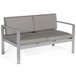 Beliani Banco Aluminio SALERNO 142x70 Gris