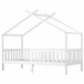 Cama cabaña infantil de madera maciza Blanco