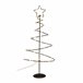 Árbol Navideño decorativo de Metal con Estrella con 46 Luces Negro