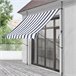 Toldo articulado barras telescópicas 300x120 Blanco/ Azul