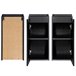 Mueble de baño bajo lavabo Newport con puerta 30 Negro/ Madera