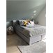 Beliani Cama continental Poliéster ADMIRAL 190x210 Gris Claro