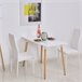Mesa de Comedor Metal, Tablero de MDF de Grado E1, Madera de Haya 120x60 Mesa de Comedor Metal, Tablero de MDF de Grado E1, Madera de Haya 120x60 Blanco