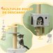 Árbol para Gatos Aglomerado de Madera PawHut Gris