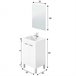 Mueble baño Levis 2 puertas espejo, sin lavabo, Blanco brillo Blanco