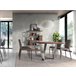 Mesa comedor ovalada barril madera nogal Negro