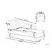 Beliani Chaise longue izquierdo Gamuza sintética NIMES Gris Oscuro
