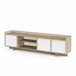 Mueble tv 180cm 3 puertas roble y blanco CLAP Roble