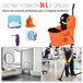 Cubo para Fregona Plástico PP, Metal HOMCOM Naranja