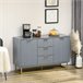 Aparador de Salón MDF, Metal HOMCOM, hogar - muebles de comedor Gris