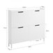 Zapatero Estrecho 4 solapas FSR100-W SoBuy Blanco