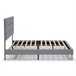 Estructura de Cama tapizada Aroma 135x190 Gris Claro