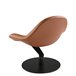 Sillón giratorio tapizado en polipiel y acero Marron