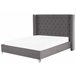 Beliani Cama con somier Terciopelo LUBBON 209x215 Gris