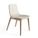 ANGEL CERDA Silla tela beige Nogal