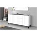 Aparador efecto madera 160 Blanco Brillo