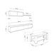 Pack mueble de tv-salón con mesa de centro Arlet Plus 200 Blanco/ Gris