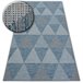 Alfombra de cuerda sisal LOFT 21132 Triángulos 140x200 Gris Azul