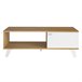Mesa de Centro Rectangular - Modelo QUIATUR Natural/ Blanco